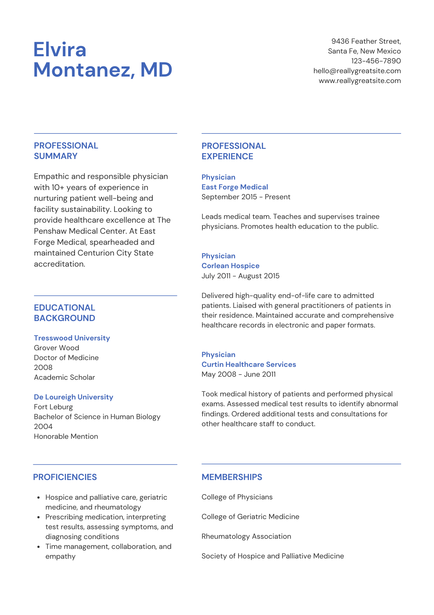 default CV template